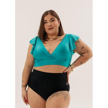 ​​​​​​​​9015-2 Купальный топ с рукавами-крыльями Бирюзовый ODS 